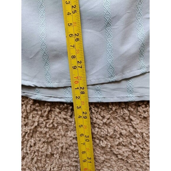 Quicksilver Button Up Shirt Men's Size Small Petite Striped Blue Short Sleeve - Picture 6 of 6